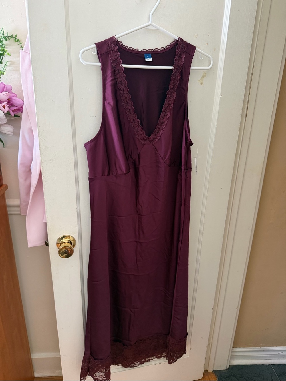 Women's Lace-Trim Dress - Plum